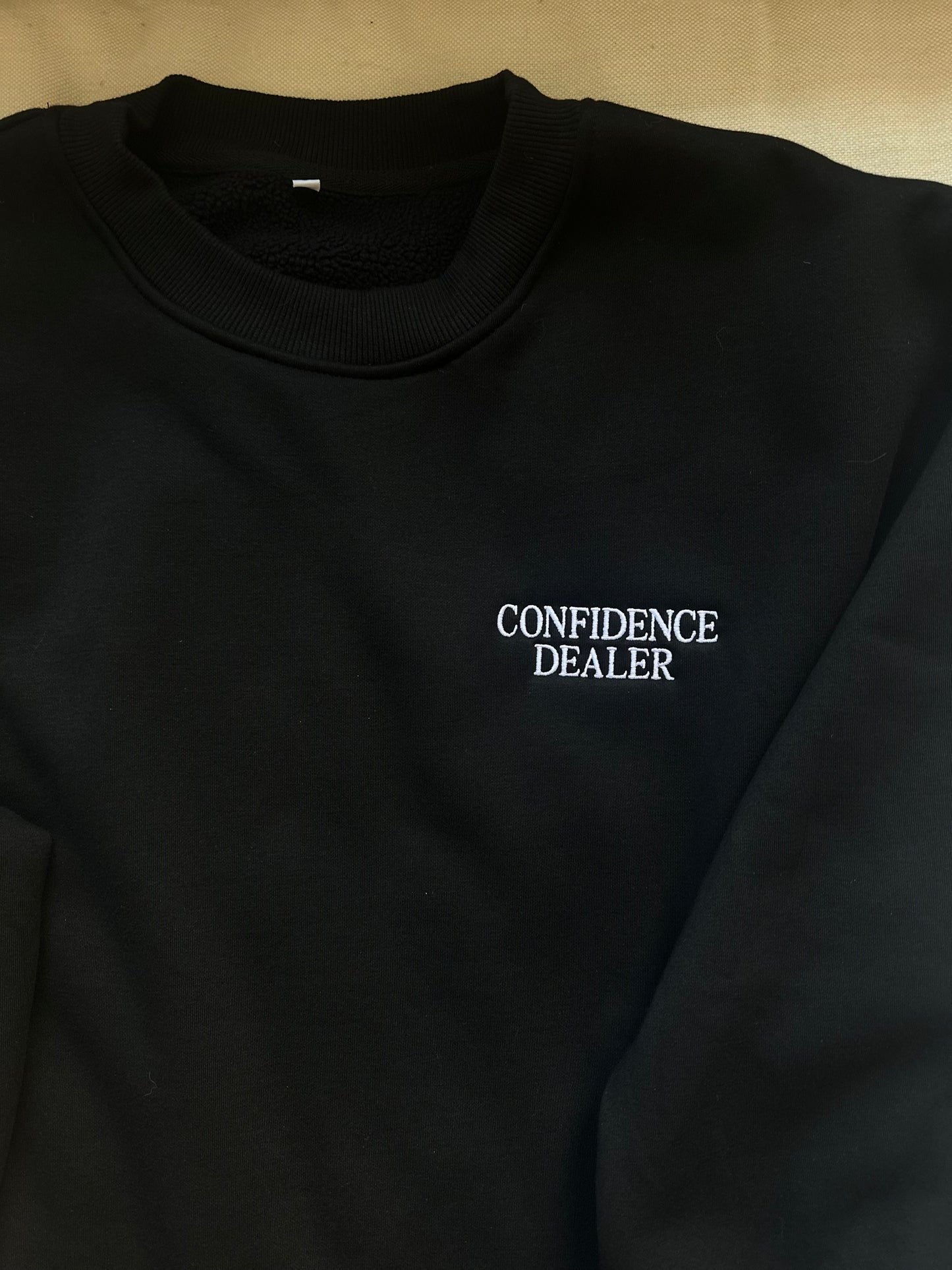 Minimalist 'Confidence Dealer' Crewneck