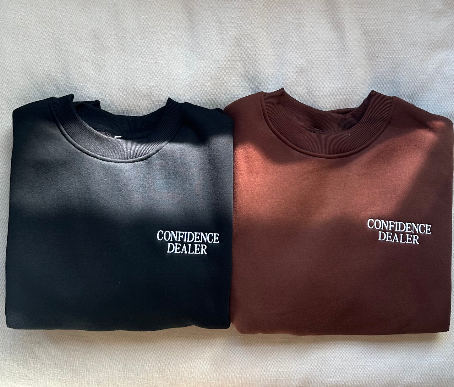 Minimalist 'Confidence Dealer' Crewneck